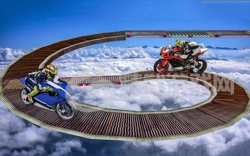 摩托车空中跳跃