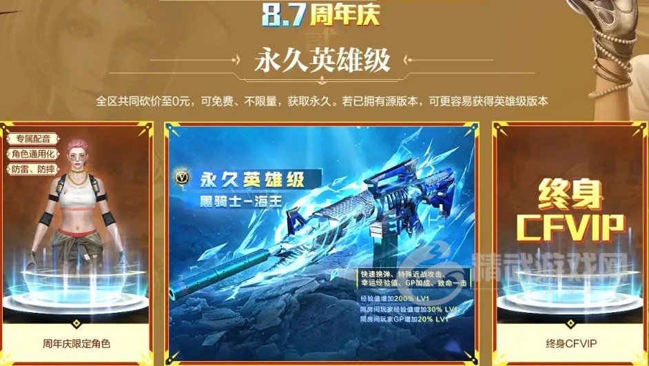 cf8月8日周年庆活动细则 13周年庆活动各种经典道具免费送