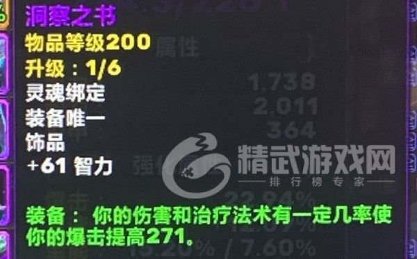 魔兽世界洞察之书怎么获取？洞察之书属性效果一览图片1