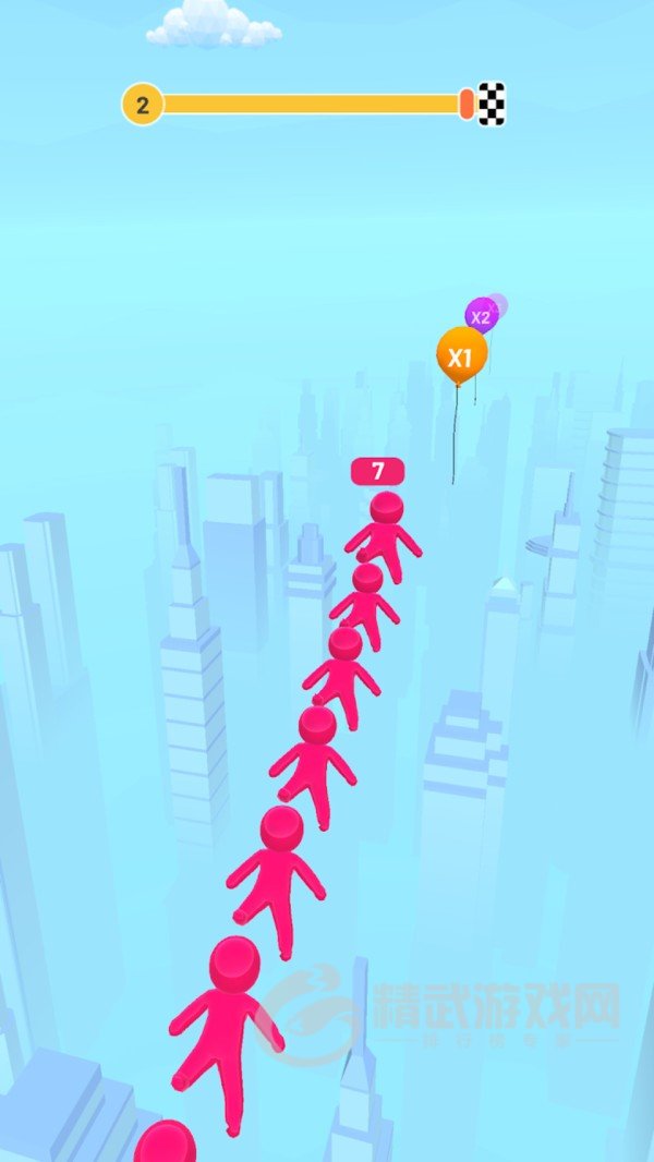 人群排队冲刺