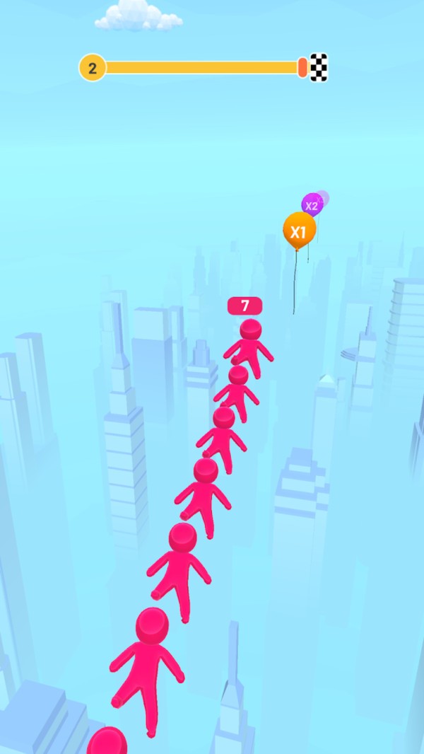 人群排队冲刺截图