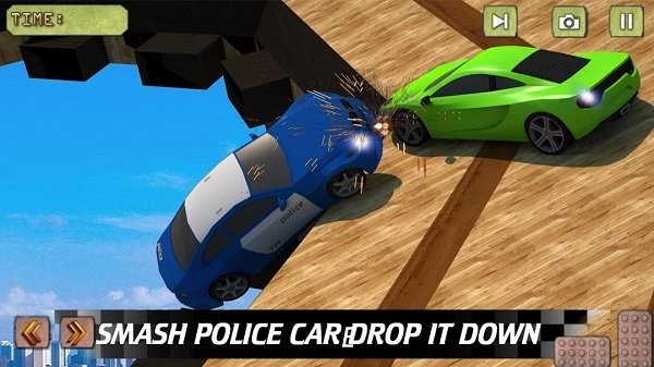 跑车撞击坠落赛截图