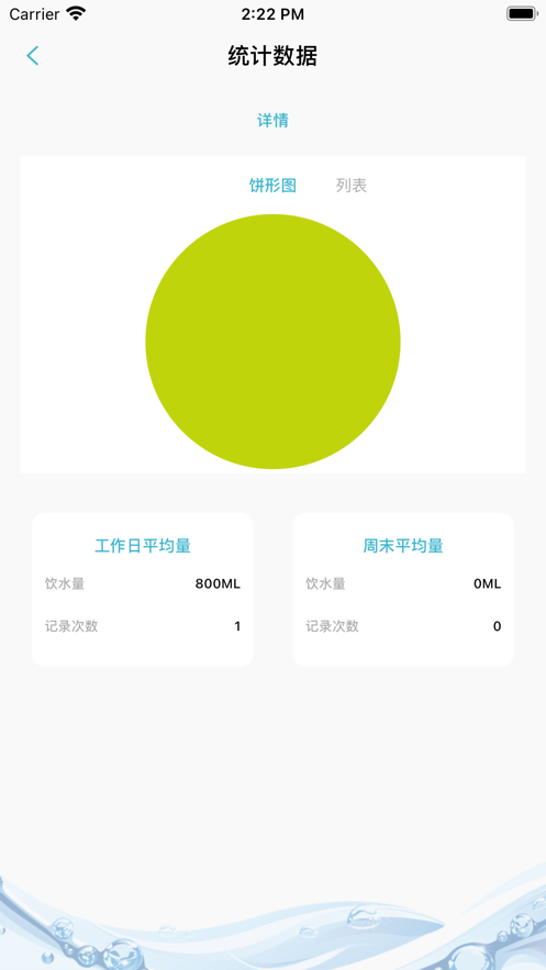 日常喝水记录截图