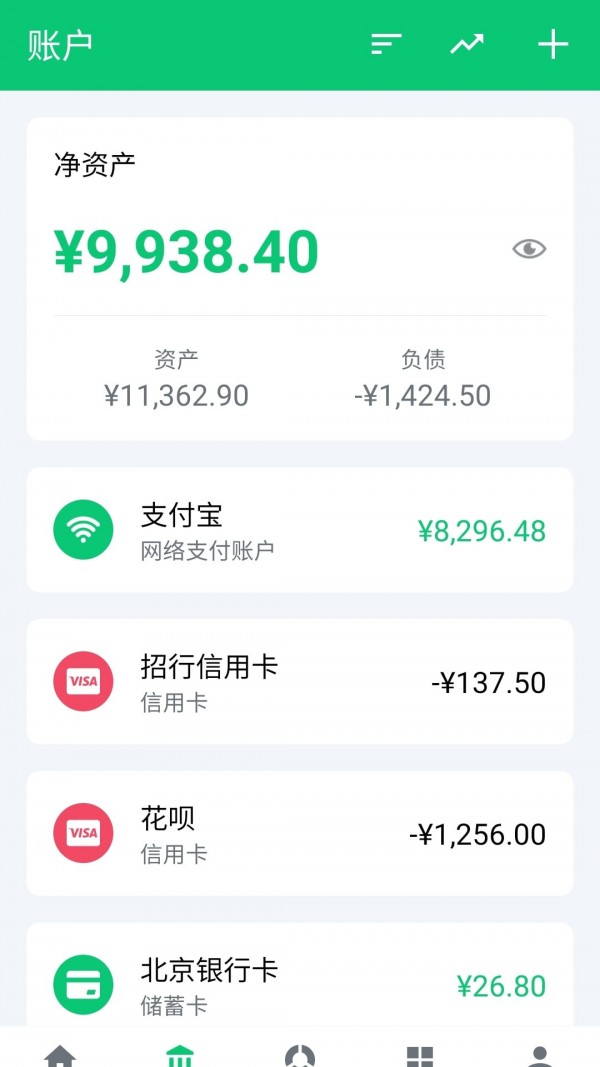 薄荷记账截图
