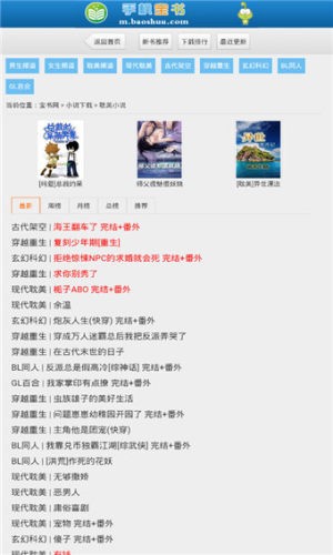 宝书网txt小说电子书全本完结