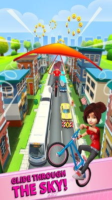 跳跃的自行车跑酷