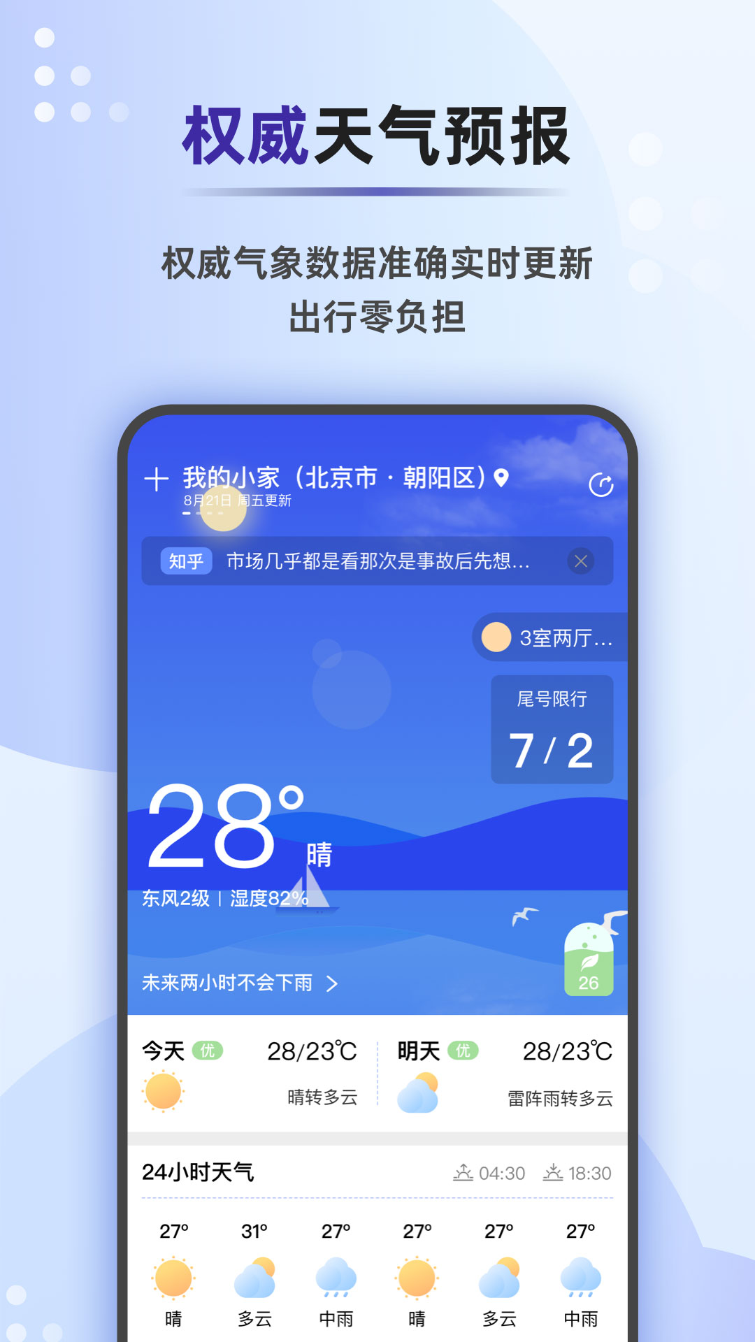 天气早报截图