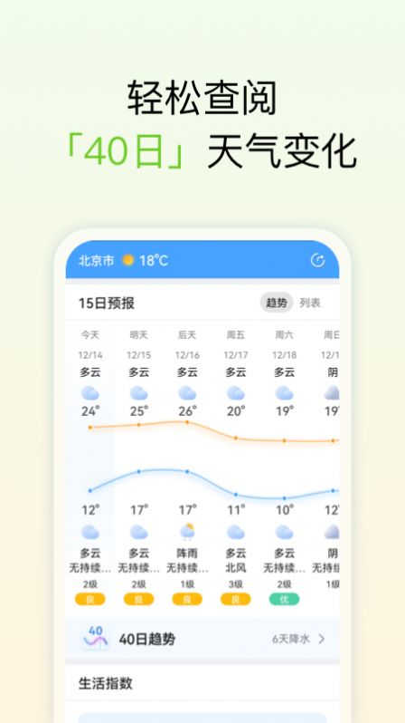 精准天气截图