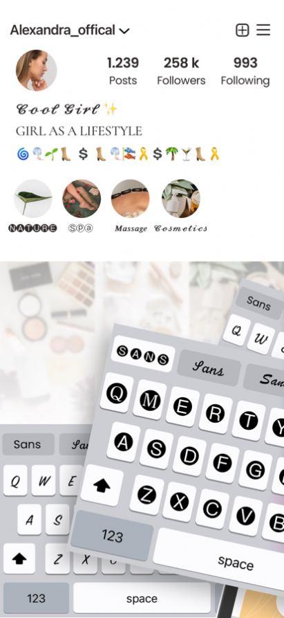 键盘字体美化截图