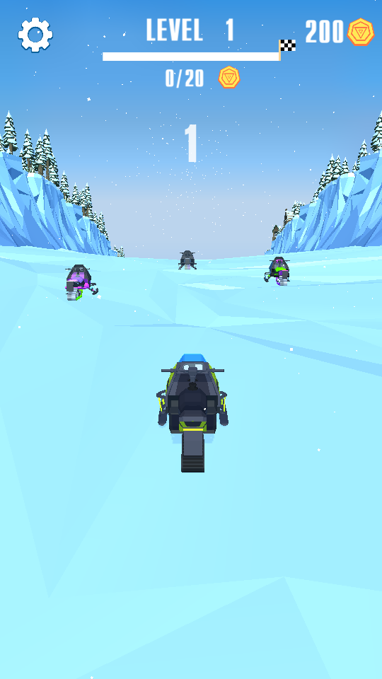 雪地摩托比赛截图