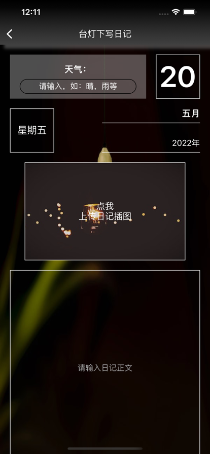 台灯下的日记截图